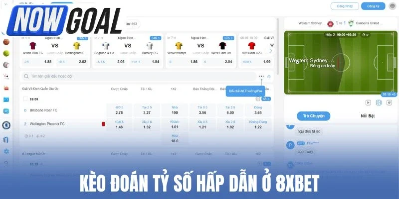 Kèo đoán tỷ số hấp dẫn ở 8xbet