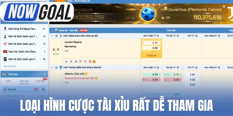 Loại hình cược Tài xỉu rất dễ tham gia