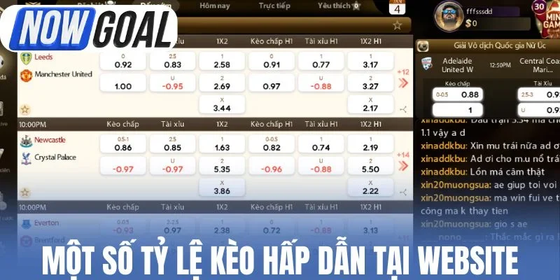 Một số tỷ lệ kèo hấp dẫn nên khám phá tại website